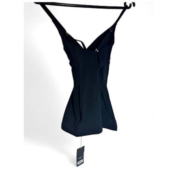 Seafolly Women's Standard Wrap Front Tankini Top Swimsuit, Eco Collective Black, - Picture 5 of 5